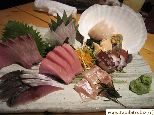There was some miscommunication when KL booked the table and we were roped into ordering sashimi for four (down from eight)