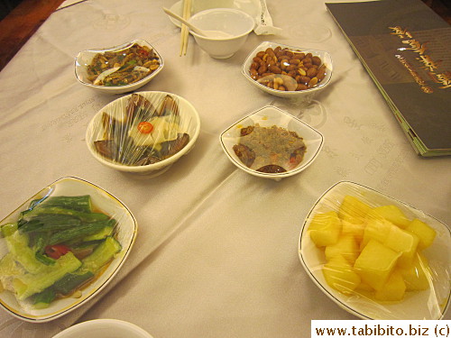 The small plates that come with the table are for a charge, kindly ask the staff to take them away if you don't want them