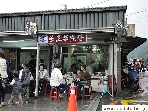 A few food stalls in the Cat Village