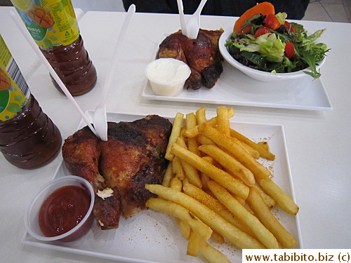 Roasted chicken and chips (fries).  One food that never fails in Sydney is fries which are always crispy on the outside and soft and fluffy inside
