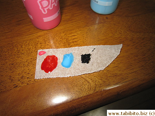 The glass paints become darker when dry