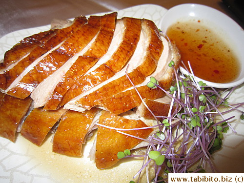 Roast duck was very good (the flash makes the meat look white)
