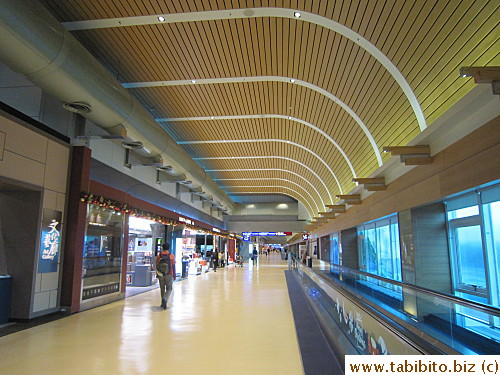 Terminal 1 feels quiet compared to Terminal 2