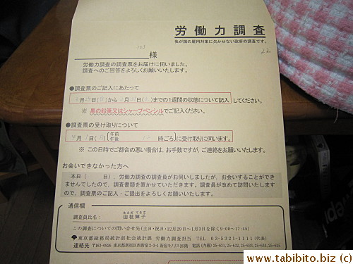 A survey about the labor force