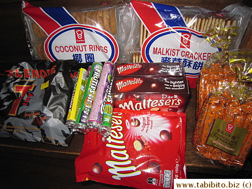 Snacks from supermarket