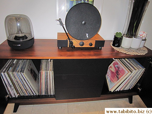 Old-fashioned record player