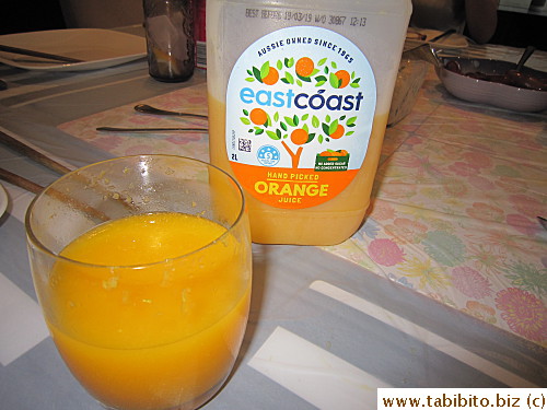 The best OJ I ever tasted, 100% like freshly squeezed (from Woolworths)