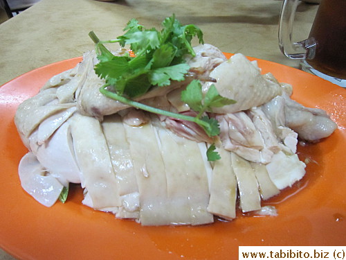 Half a Hainan chicken