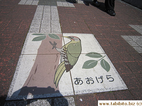 Some of the pretty tiles on the sidewalk