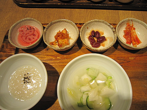 Little plates of side dishes