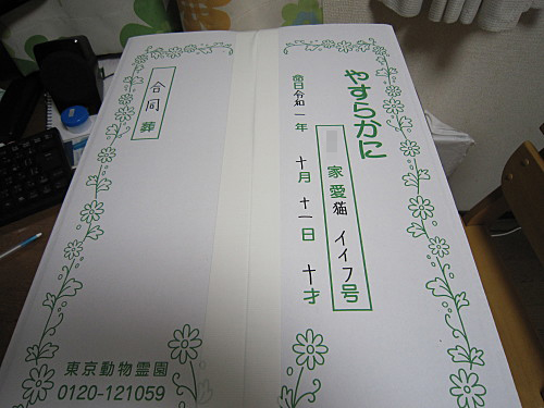 It says Efoo died in Reiwa First Year on Oct 11, aged 10